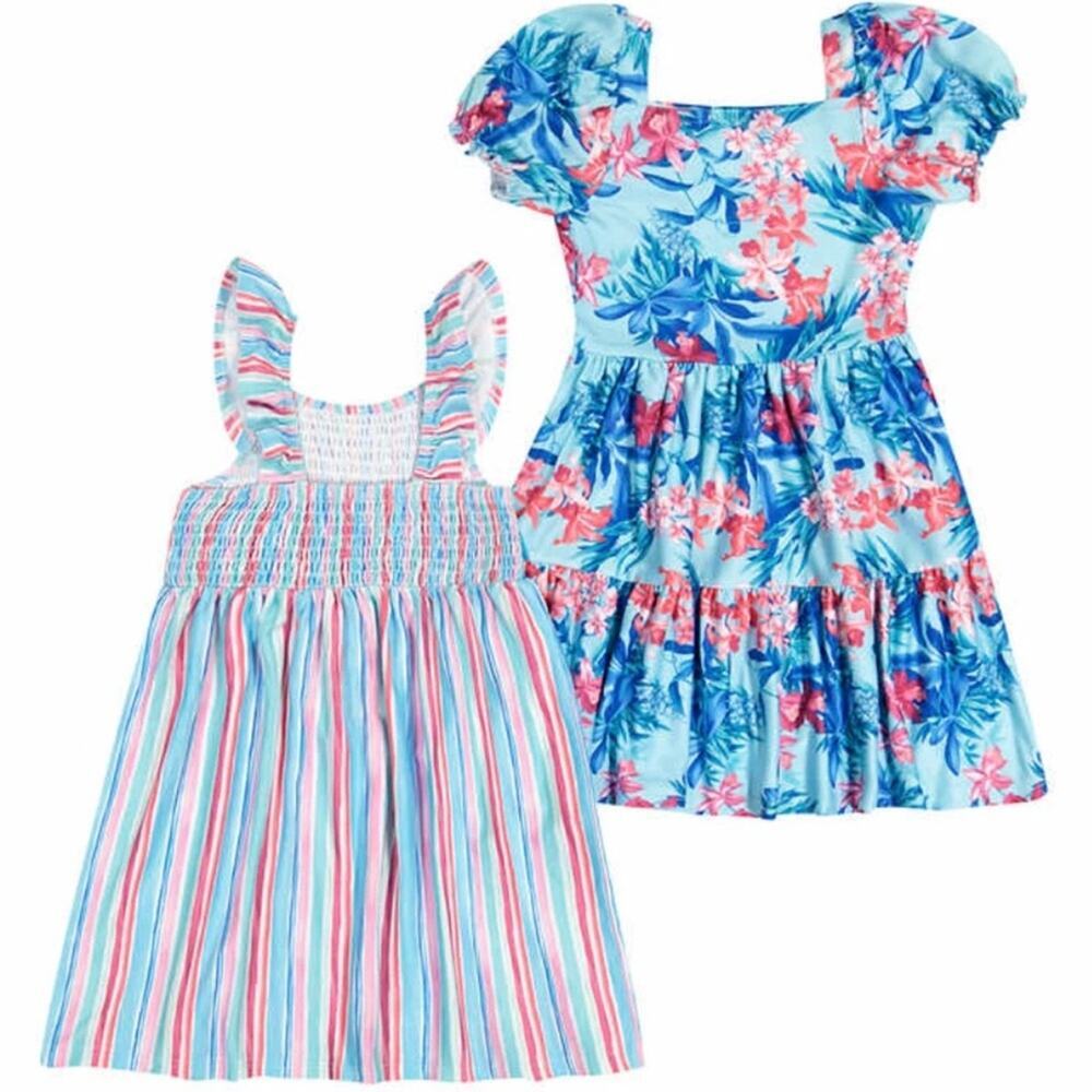 Tommy Bahama Kids'‎ 2-pack Dress 3T Blues Girls , like new - Picture 2 of 3